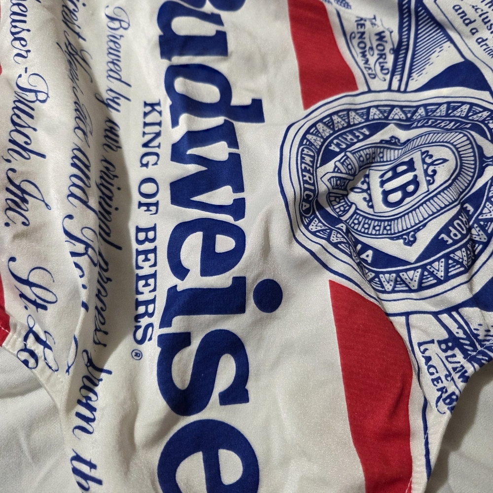 Budweiser Red and Blue Logo Bathing Suit,Womens 13/14
